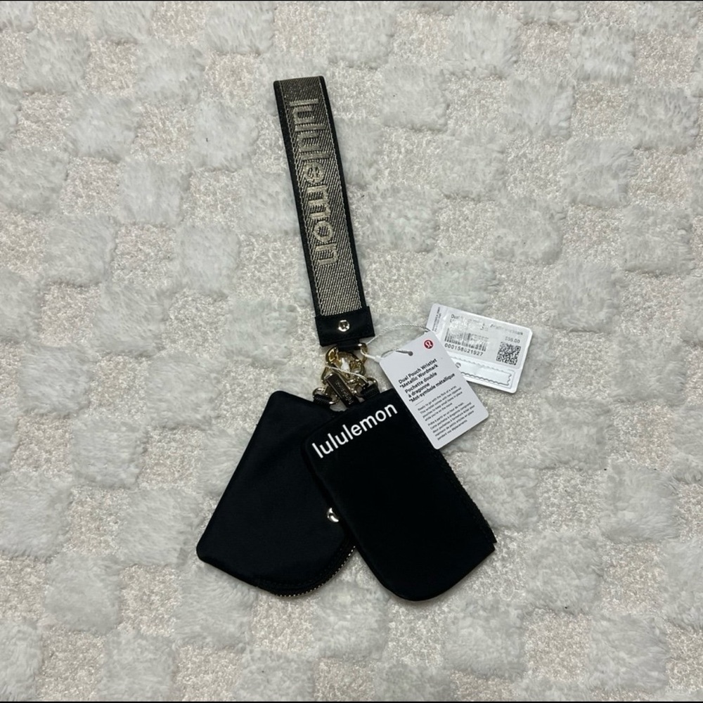 lululemon athletica Black Dual Wristlet